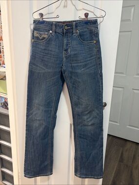 Straight-Leg Men's Denim Jeans in Blue